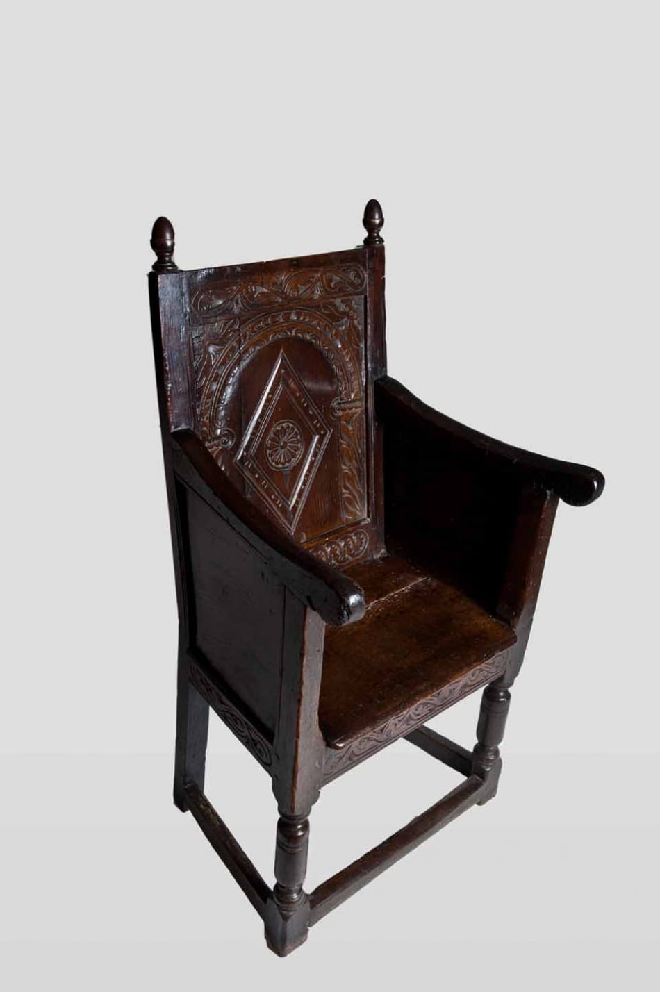 James I joined oak enclosed armchair