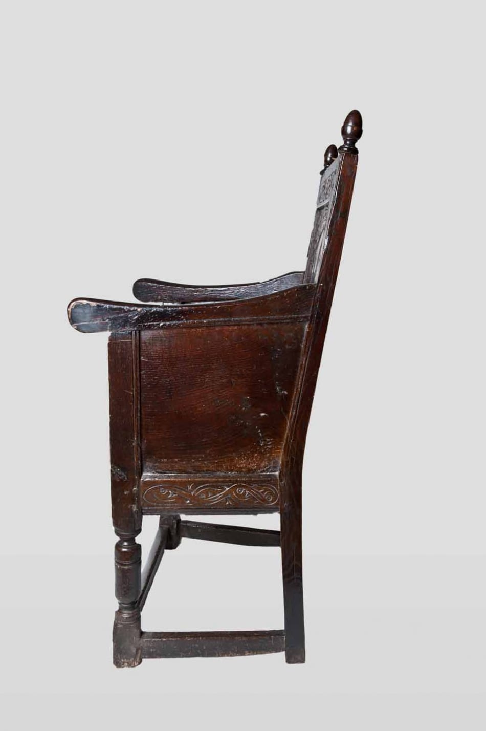James I joined oak enclosed armchair
