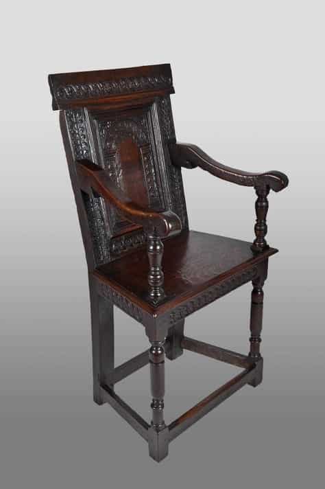 Elizabeth I joined oak armchair