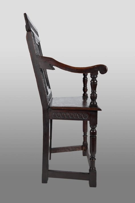 Elizabeth I joined oak armchair