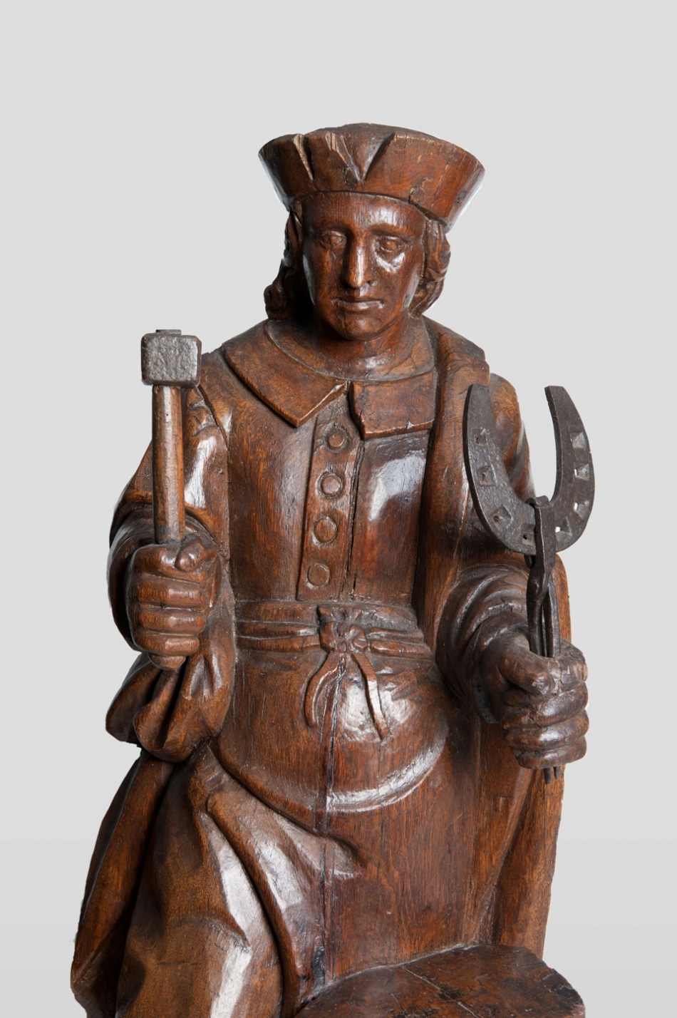 Late Gothic oak sculpture of St Eloy