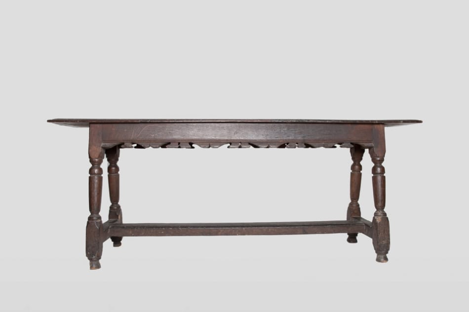 Pair Charles I oak benches
