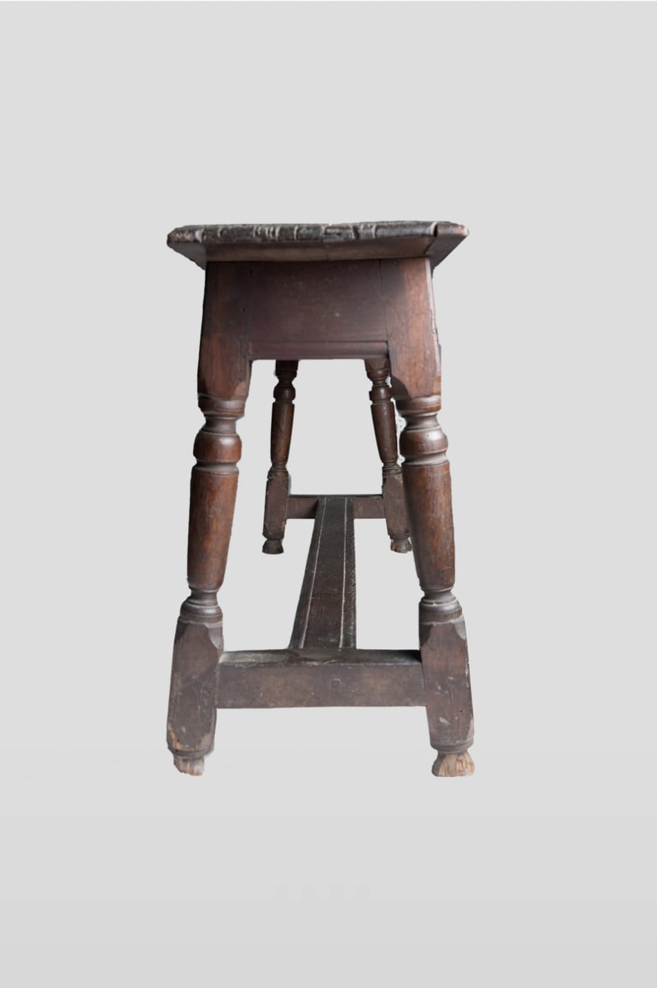 Pair Charles I oak benches