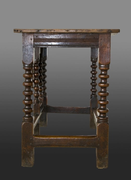 Cromwellian oak serving table