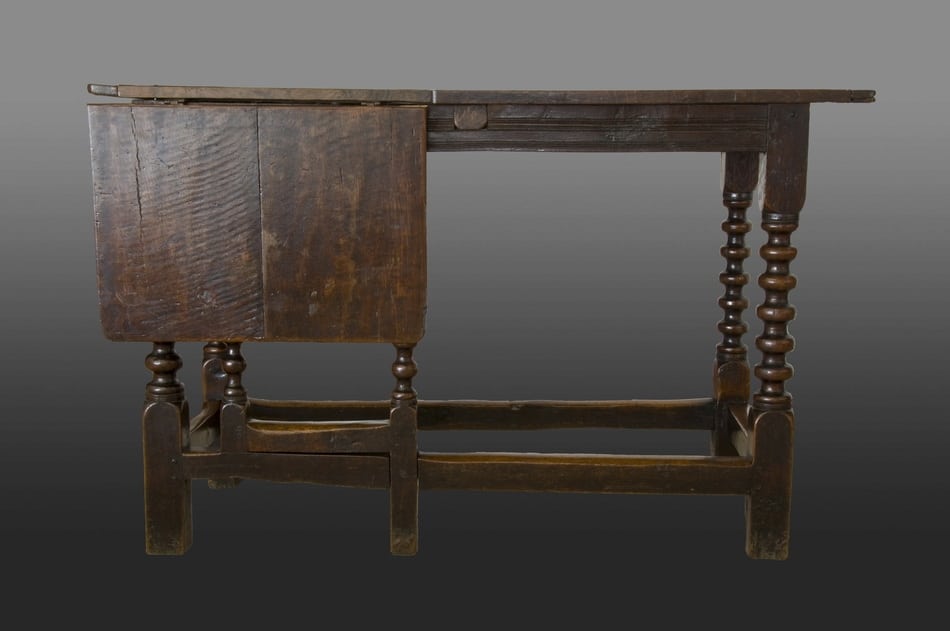 Cromwellian oak serving table