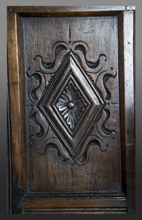 Charles II oak joined box chair