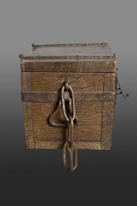 16th century Ironbound oak box