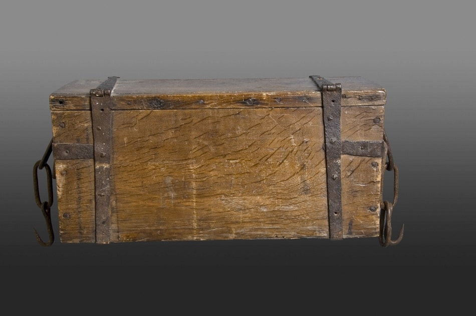 16th century Ironbound oak box