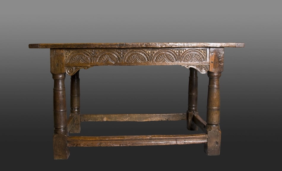 James I oak centre table