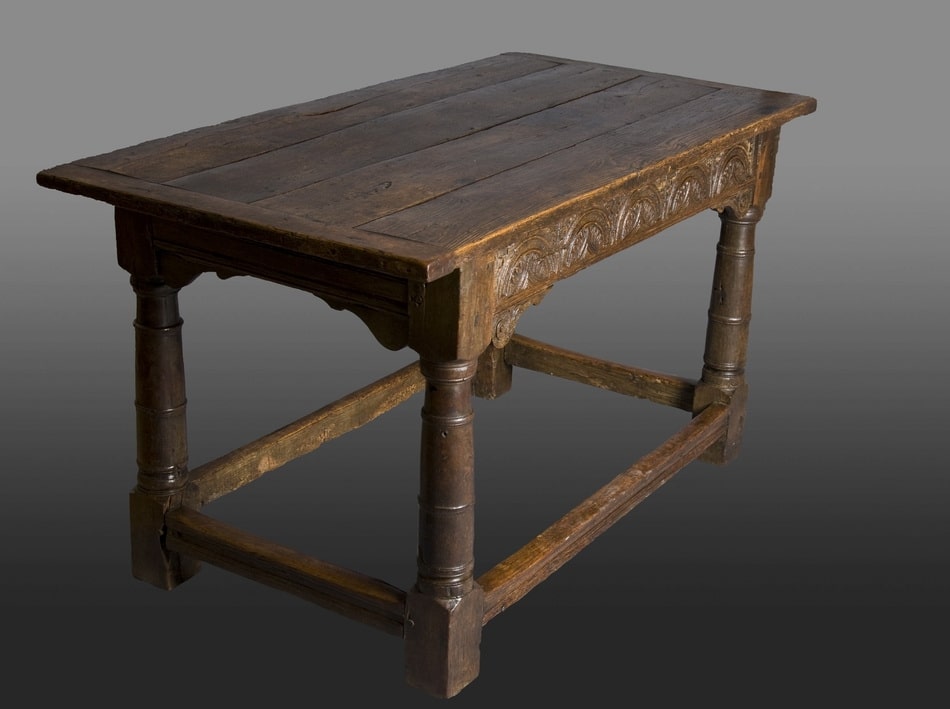 James I oak centre table