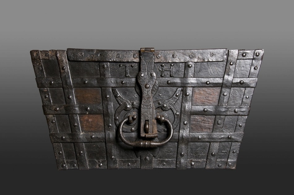 Late 15th century Iron bound chest