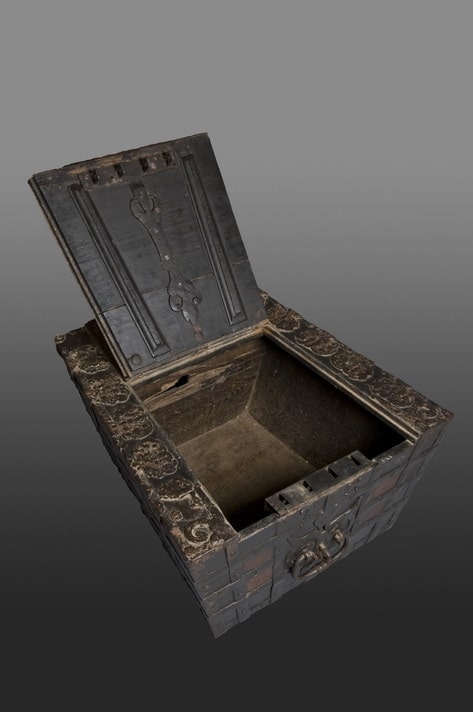 Late 15th century Iron bound chest