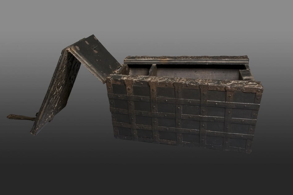 Late 15th century Iron bound chest