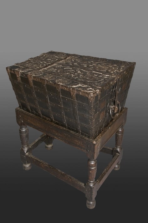 Late 15th century Iron bound chest