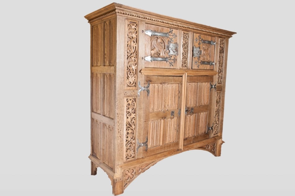 Late Gothic carved oak cupboard