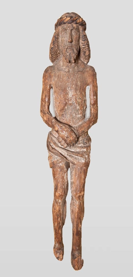 14th century limewood sculpture of Christ