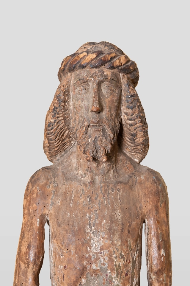 14th century limewood sculpture of Christ