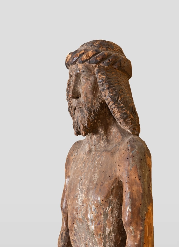 14th century limewood sculpture of Christ