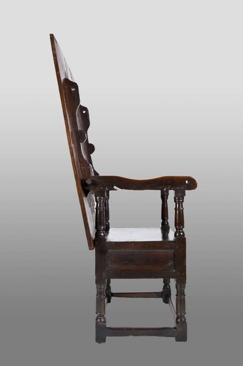 Charles I Walnut carved chair table