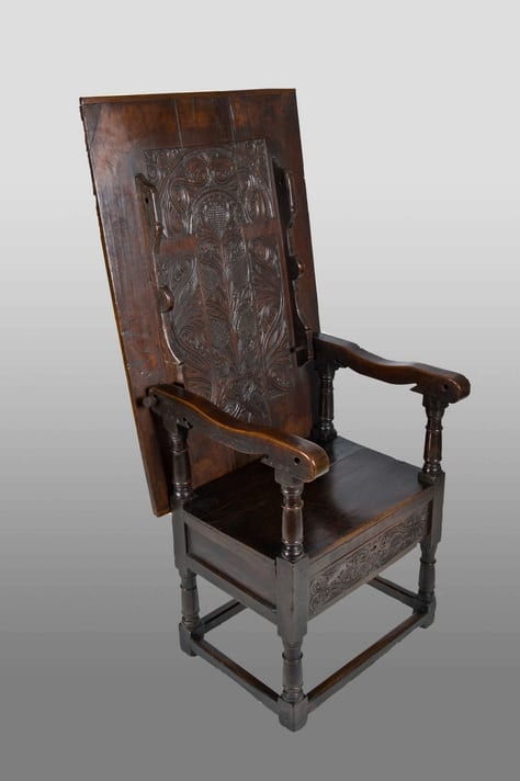 Charles I Walnut carved chair table