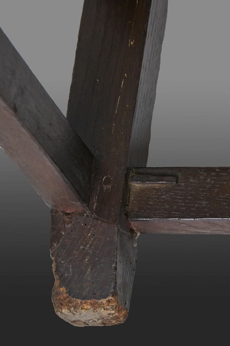 17th century oak backstool