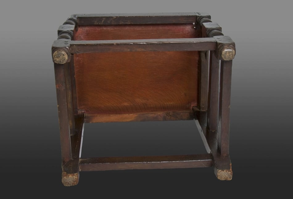 17th century oak backstool