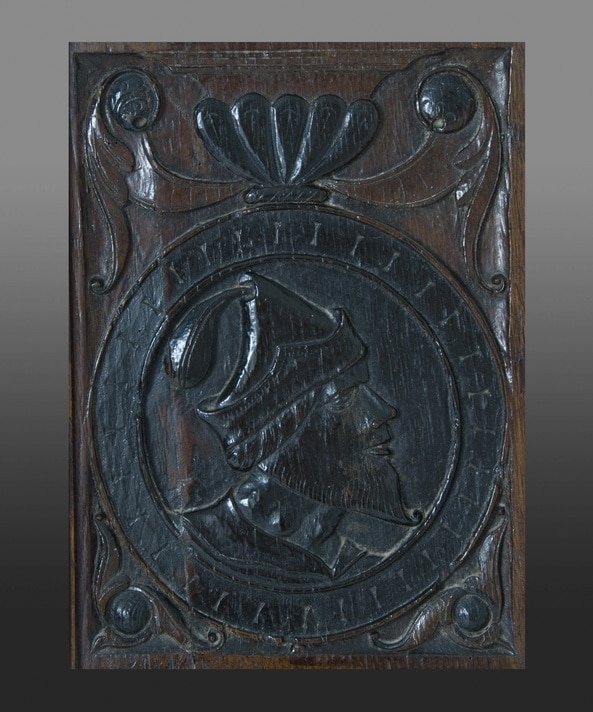 English renaissance oak portrait panels