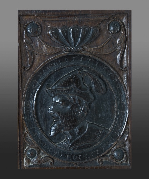 English renaissance oak portrait panels