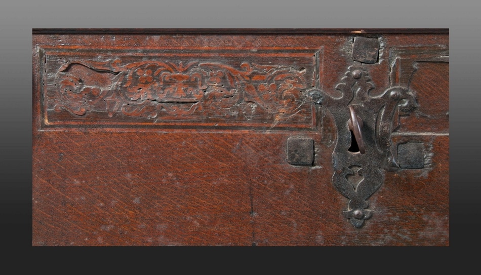 16th century oak on stand