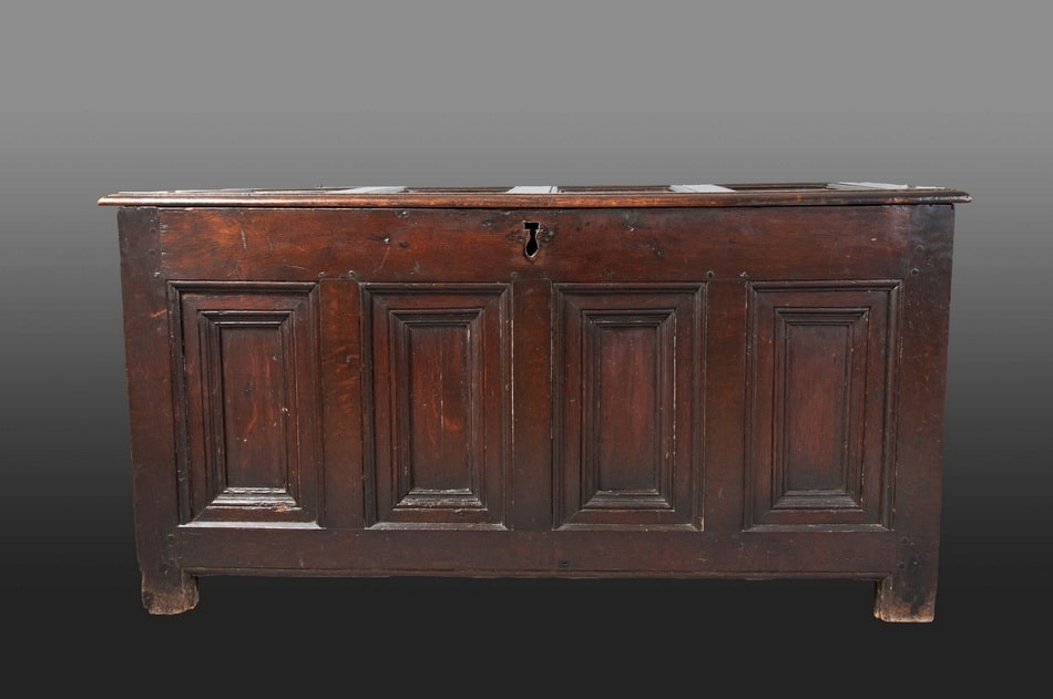 Henry VIII oak panelled chest