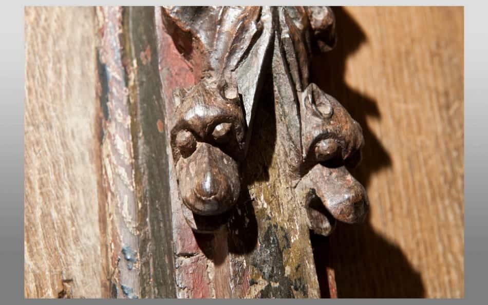 English medieval church screen section