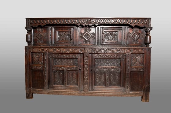 Charles I oak press cupboard
