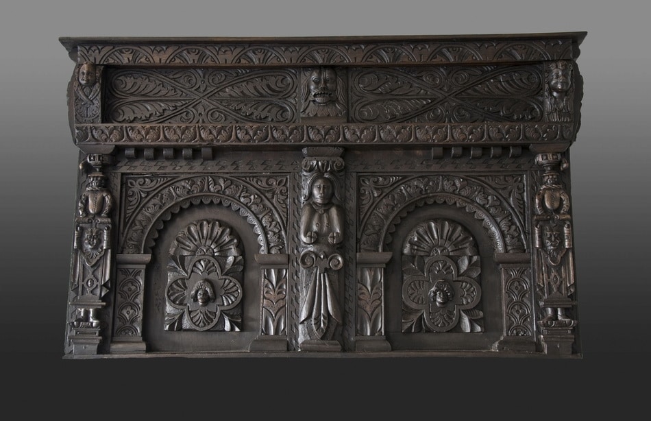James 1st carved oak headboard