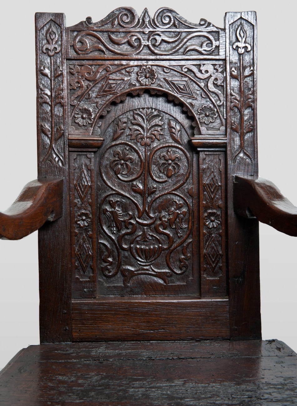 James I joined oak armchair