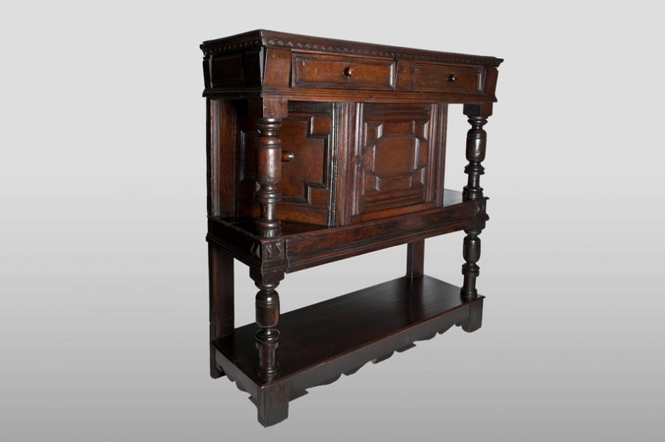Charles II oak livery cupboard