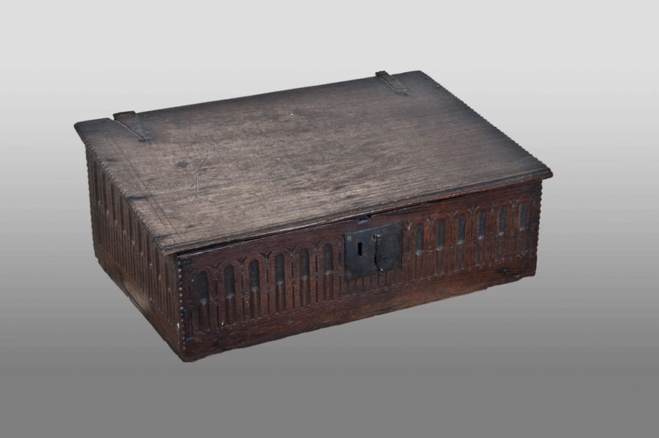 Early 17th century boarded writing slope