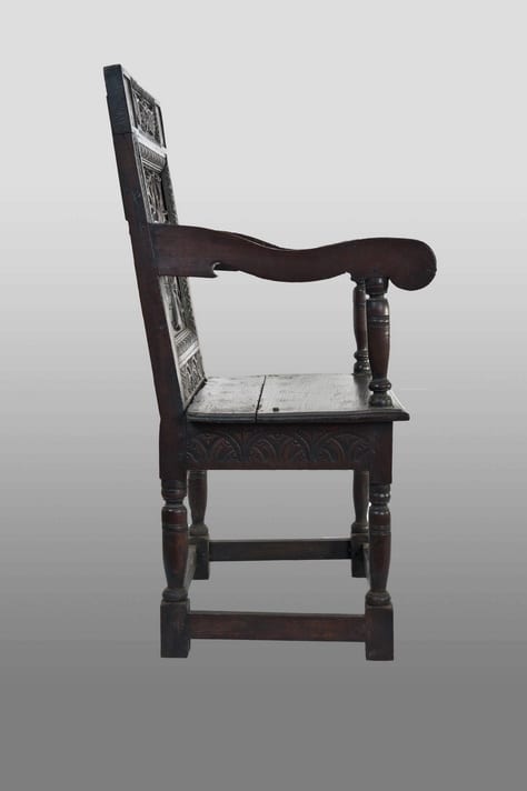 Charles I Adam and Eve oak armchair
