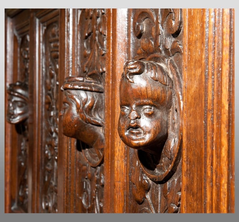 Henry VIII oak carved panelling