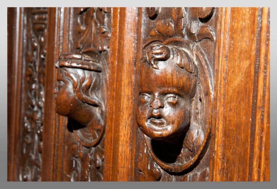 Henry VIII oak carved panelling