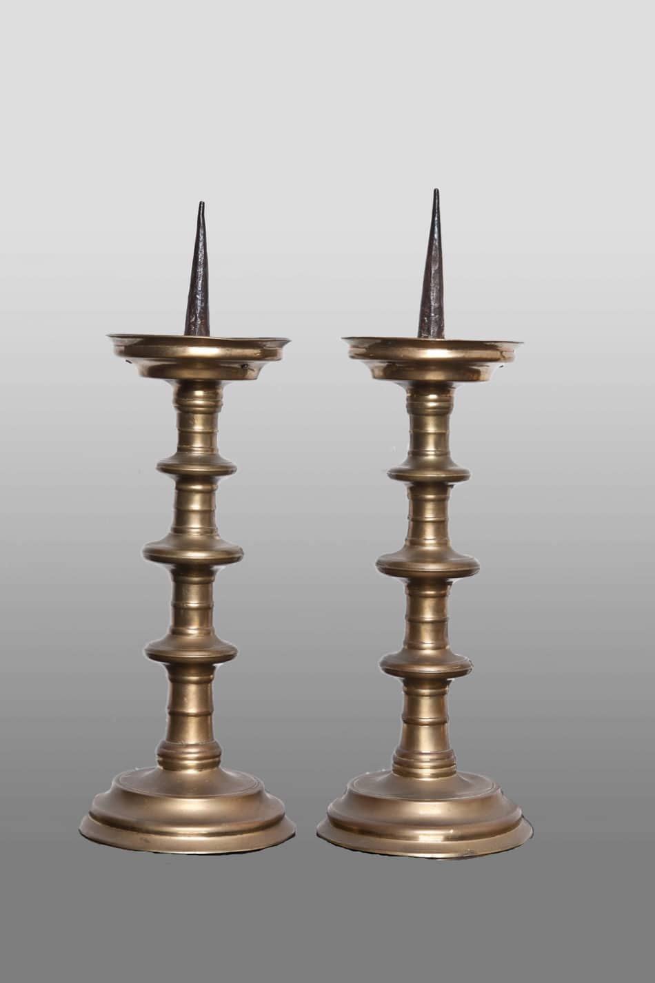 Pair of 16th century Pricket candlestick