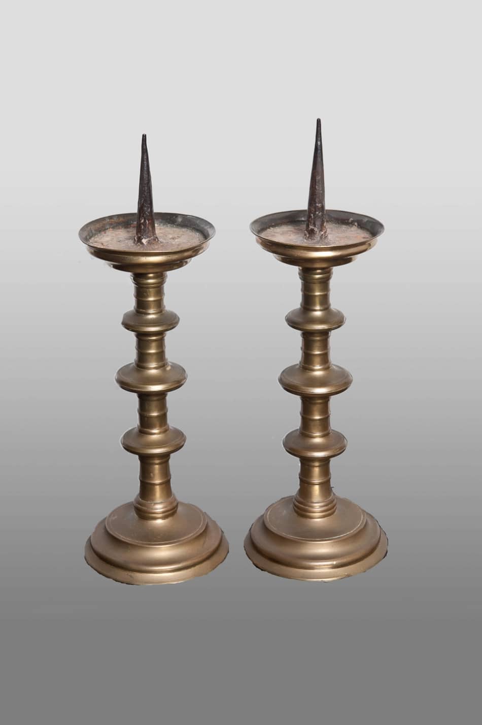 Pair of 16th century Pricket candlestick