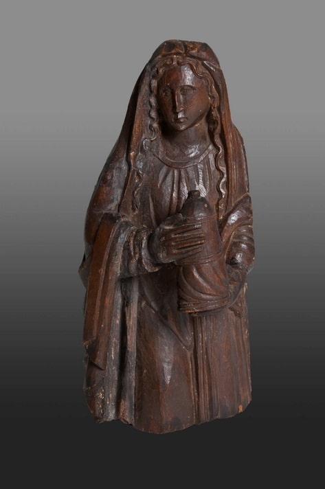 Late gothic oak sculpture of Mary Magdalene