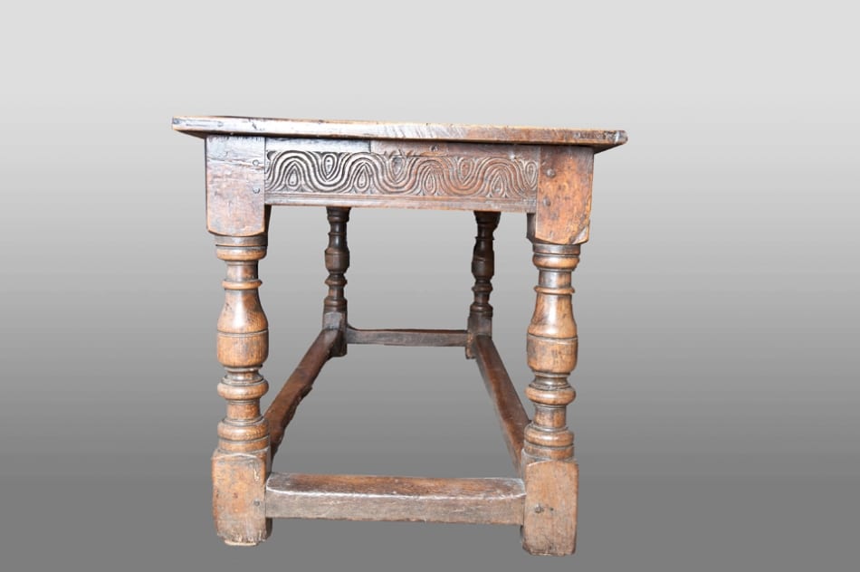 Charles II joined oak long table