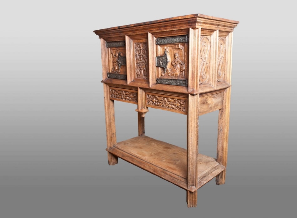 Late Gothic early Renaissance oak carved buffet