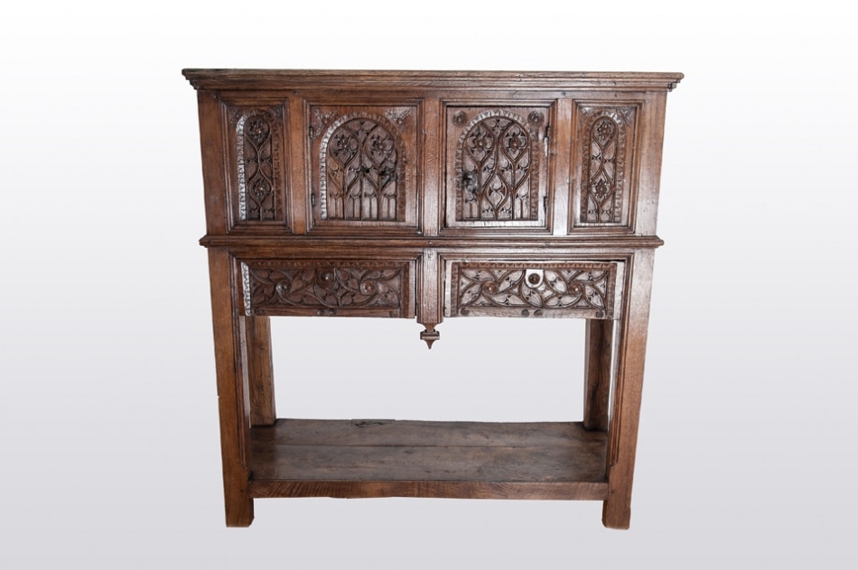 Late Gothic French oak dressoir