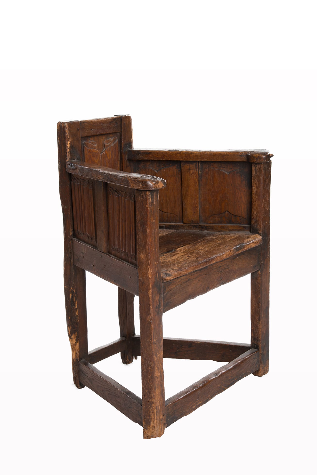 Gothic linenfold armchair