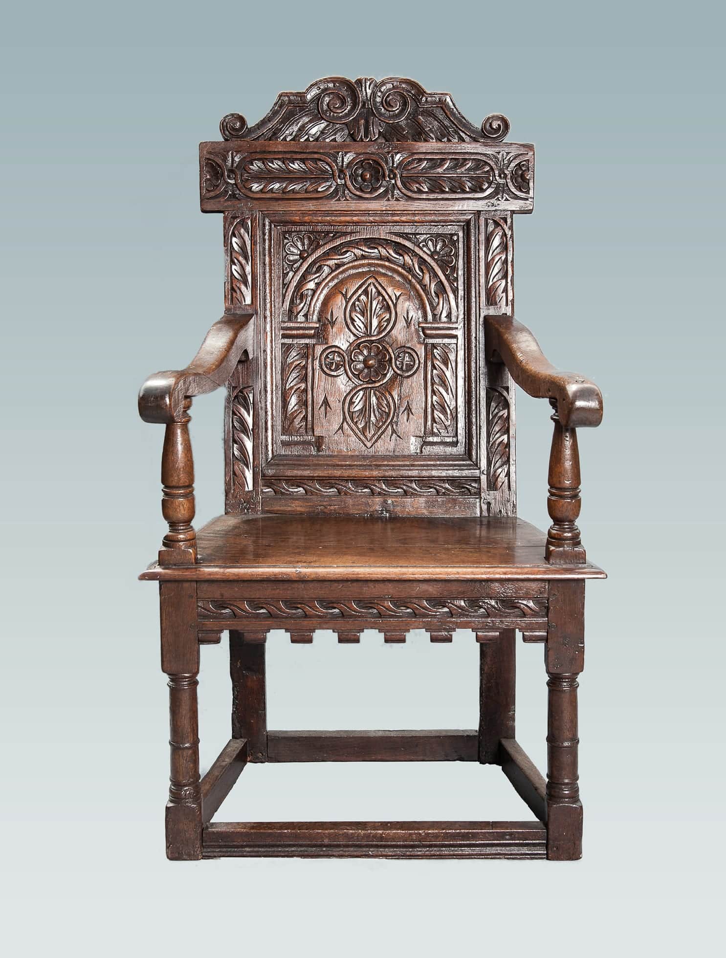 James I joined oak armchair