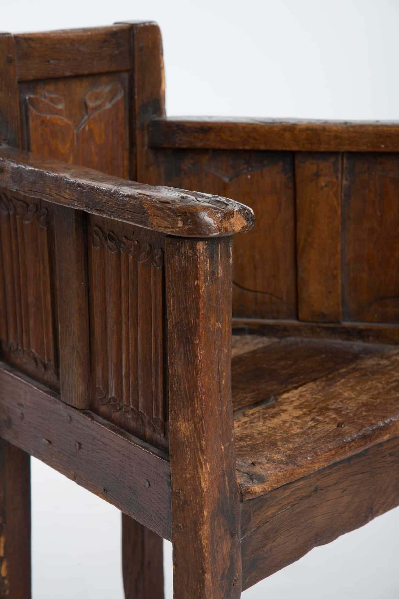 Gothic linenfold armchair