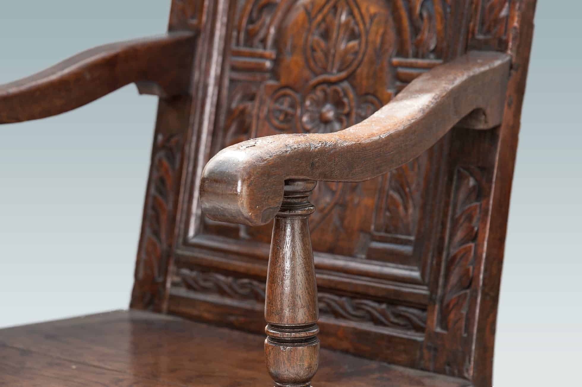 James I joined oak armchair