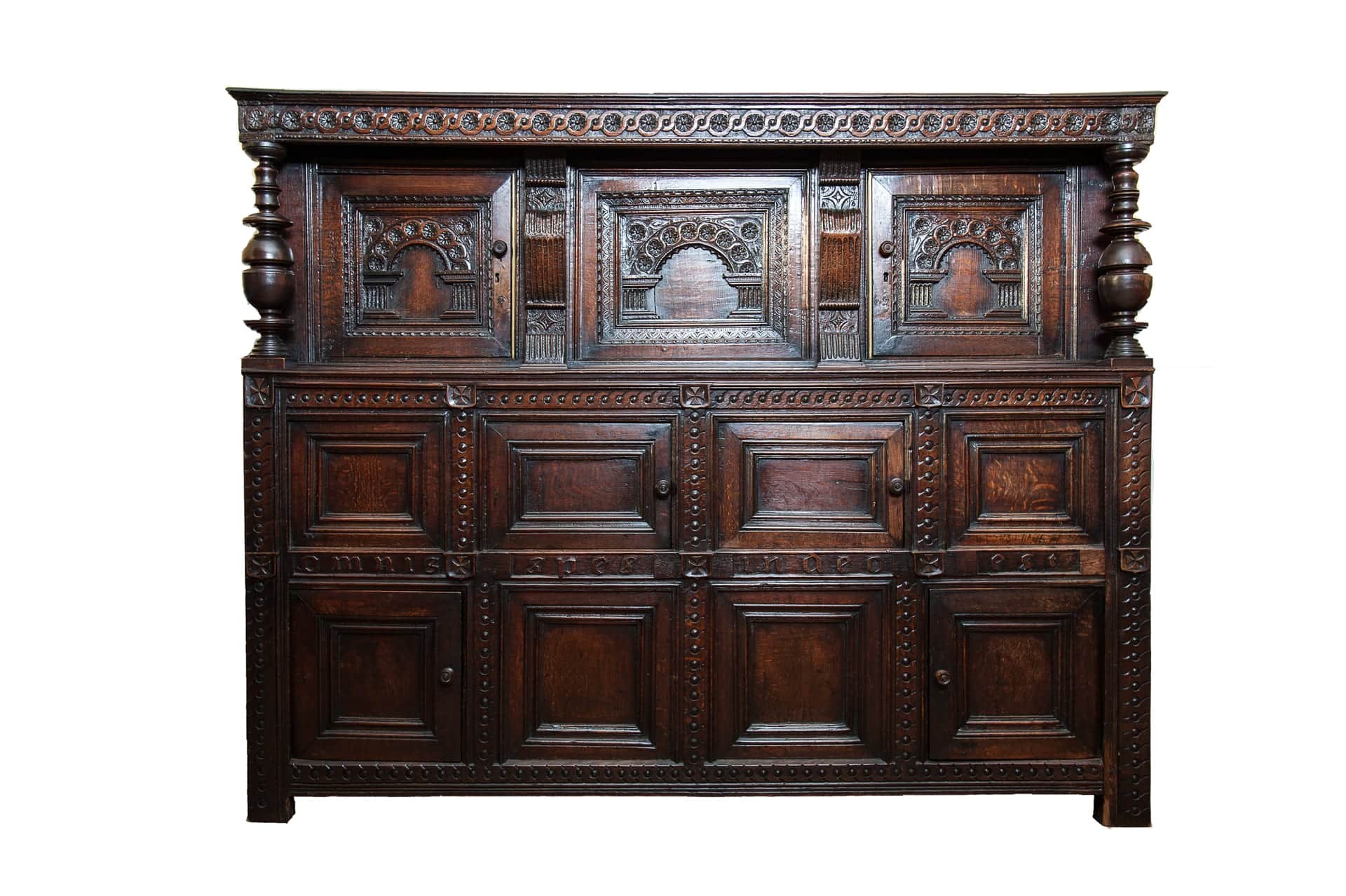 Elizabeth I joined oak press cupboard